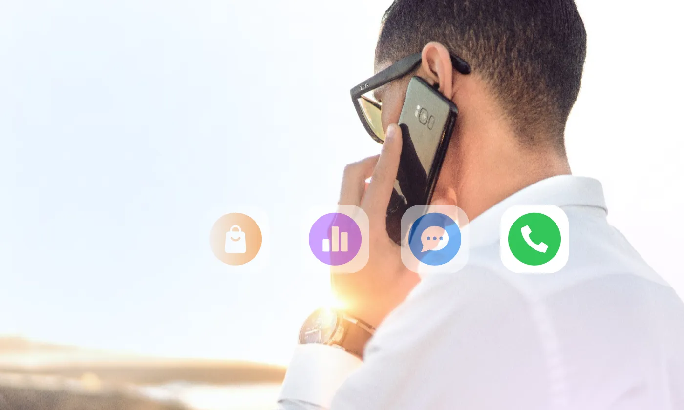 Man holding a phone to his ear